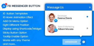 WP FB Messenger Button - Premium WordPress Messenger Button Plugin