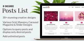 8Degree Posts List - Premium WordPress Post Listing Plugin