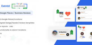 Everest Google Places Reviews Lite - Free WordPress Plugin To Showcase Google Places/Business Reviews