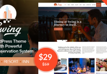 Swing WordPress Resort and Hotel Theme