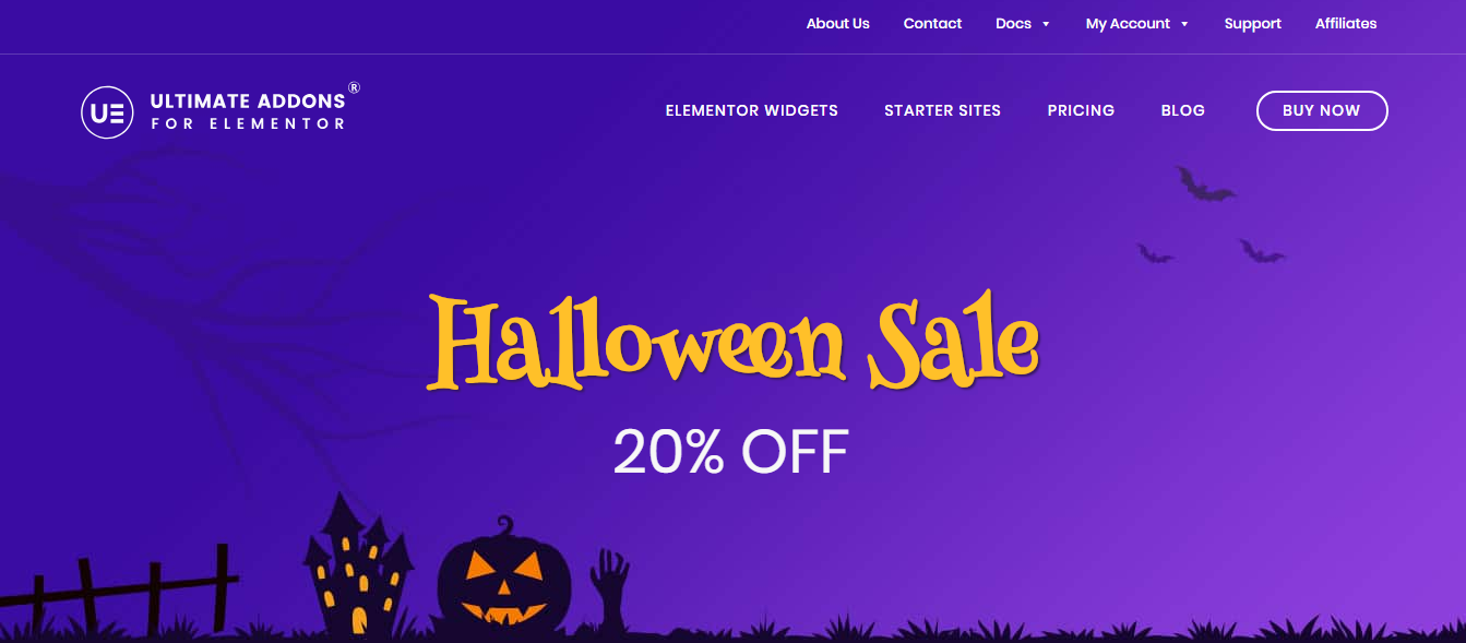 Best WordPress Deals and Discounts for Halloween - Ultimate Addon for Elementor