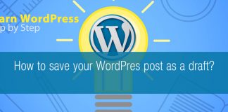 How to save your WordPress post as a draft