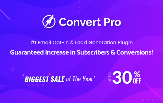 Convert Pro - Black Friday and Cyber Monday WordPress Deal 2018
