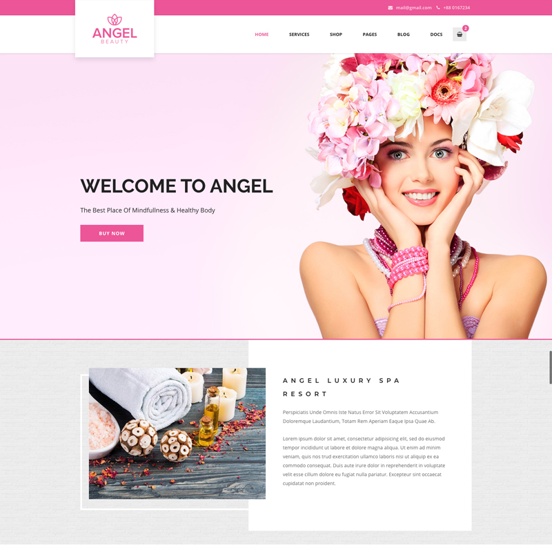 Angel - WordPress feminine blog theme