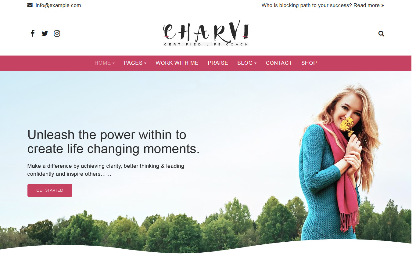 Charvi Coach & Consulting - Premium Fitness WordPress Theme