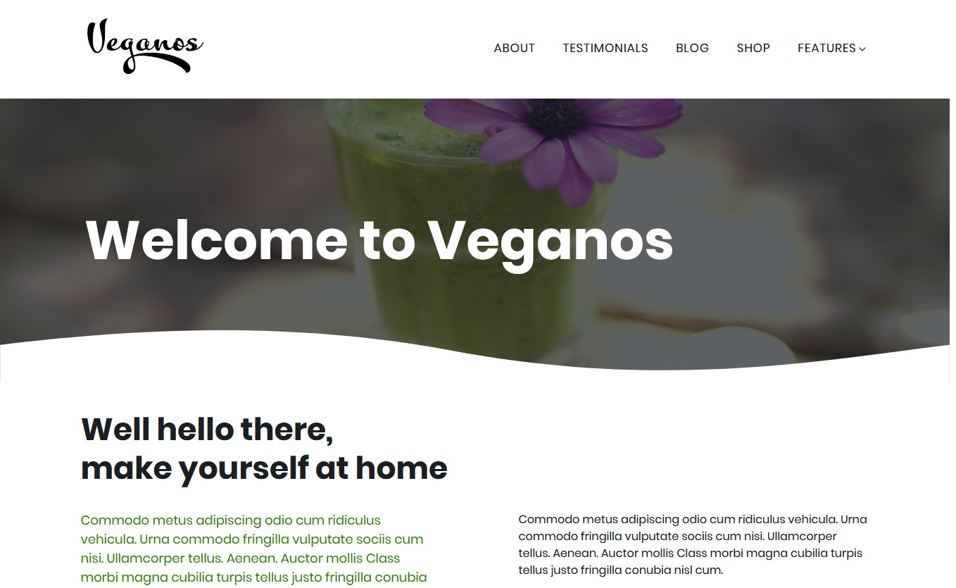 Veganos - Free Gutenberg WordPress Theme