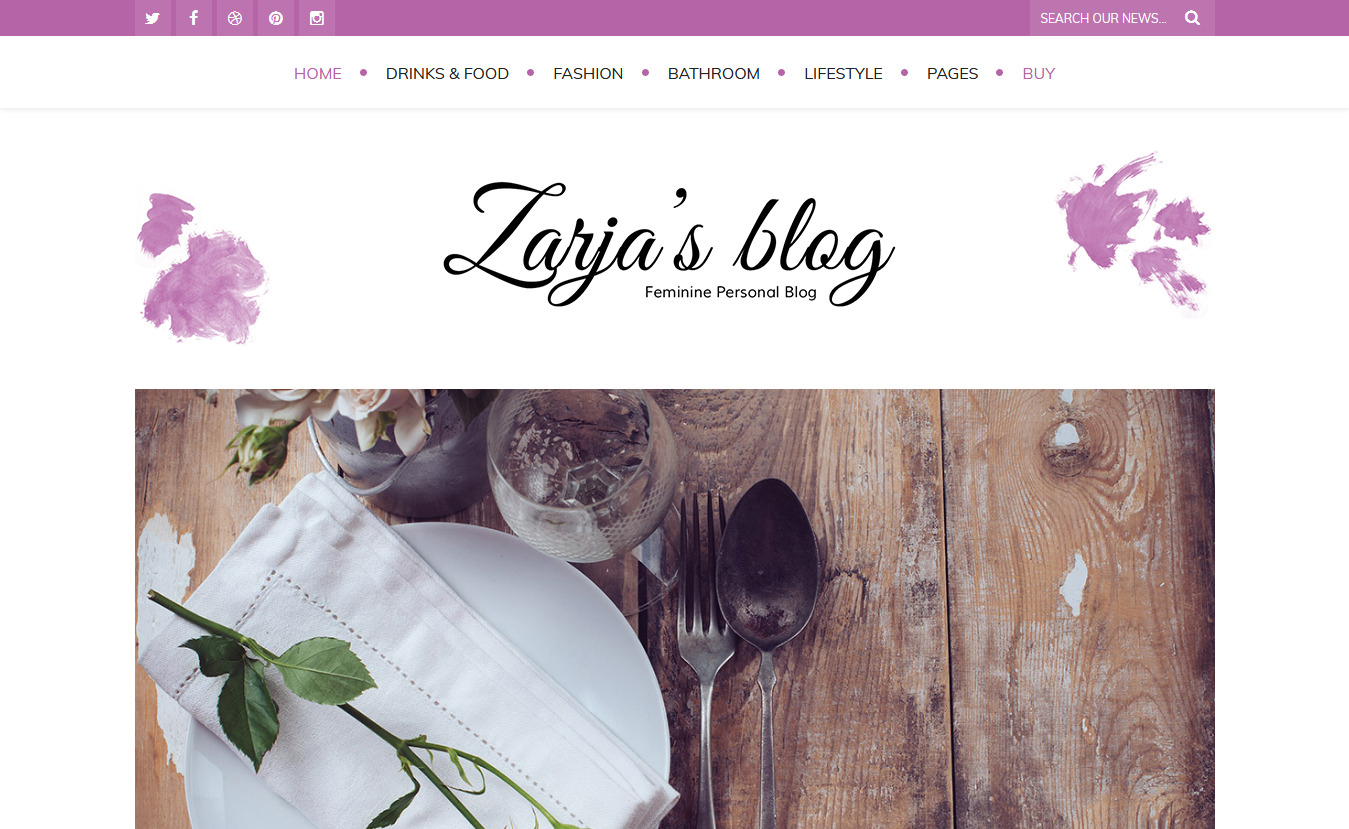 Zarja Blog - Premium Fitness WordPress Theme