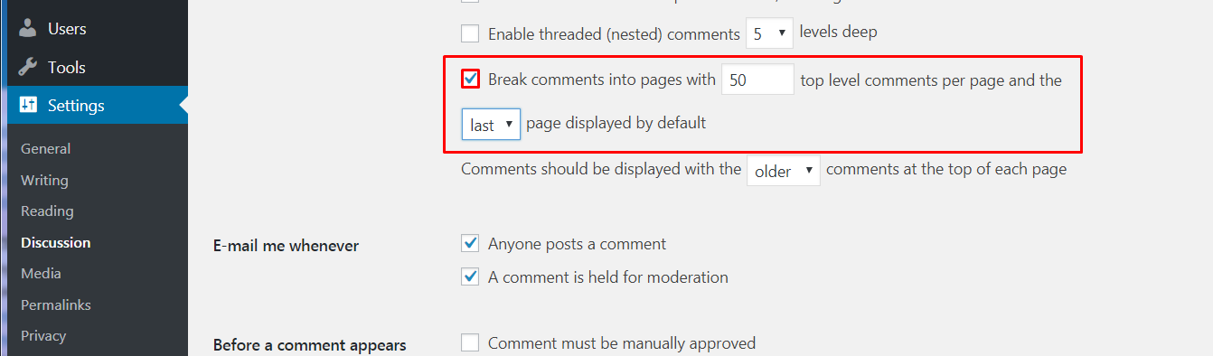 Paginate Comments in WordPress
