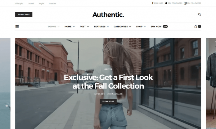 Authentic - Lifestyle Blog & Magazine WordPress Theme