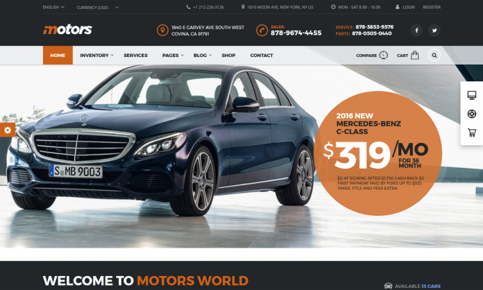 Motors - Premium WordPress Automotive Theme