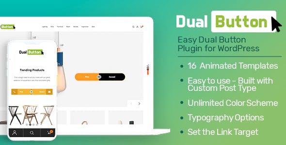 Eight Degree Dual Button - WordPress Dual Button Builder Plugin
