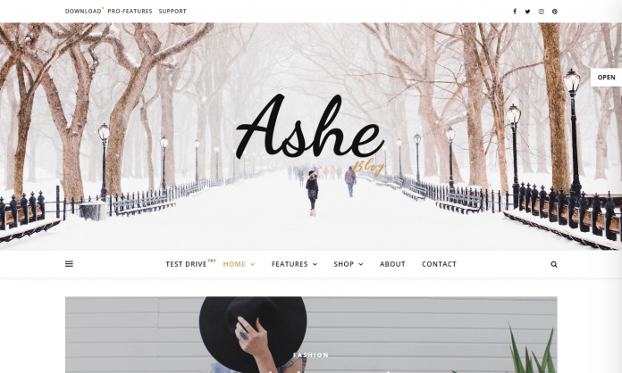 Ashes - Free WordPress Blog Theme