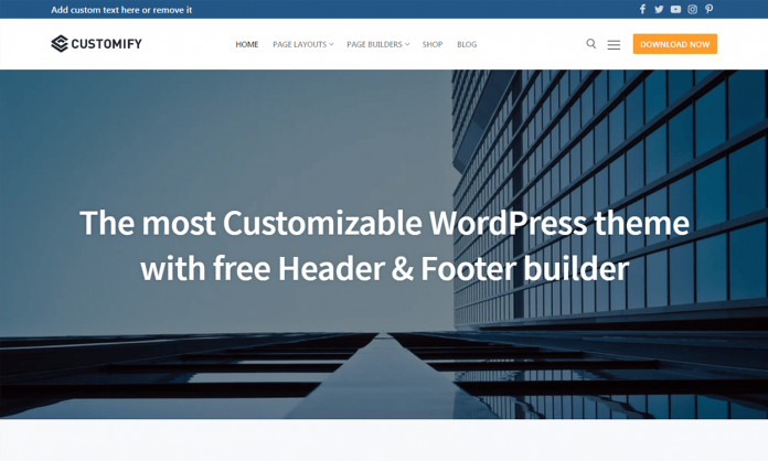 Customify - Free WordPress Multipurpose Theme