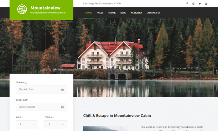 Mountainview - Vacation Rental WordPress Theme