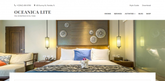 Oceanica Lite - Free Hotel WordPress Theme