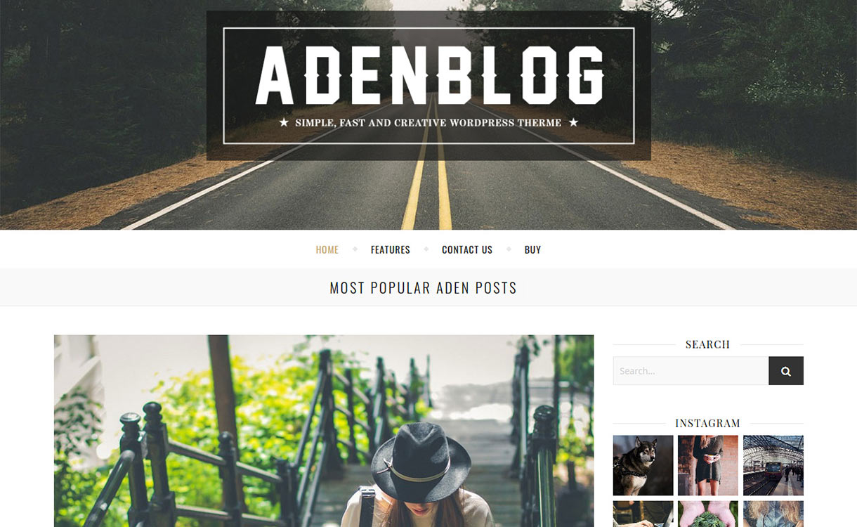 Aden Blog WordPress Theme