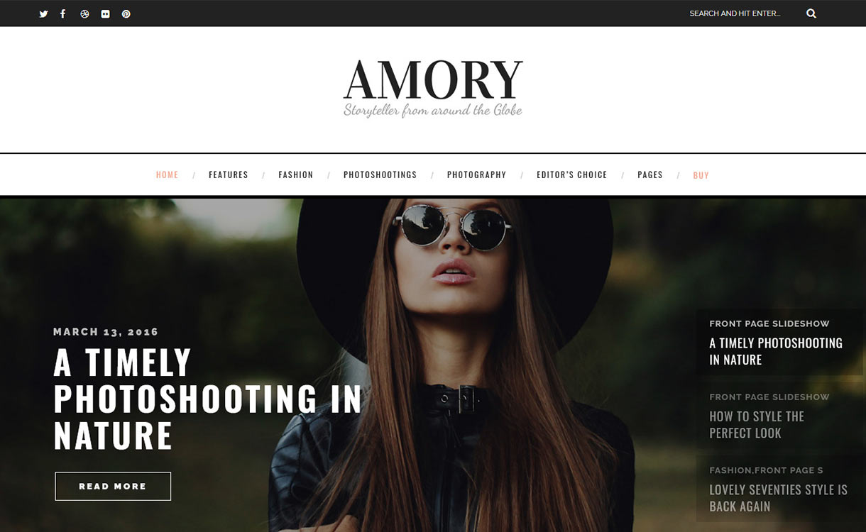 Amory Blog WordPress Theme