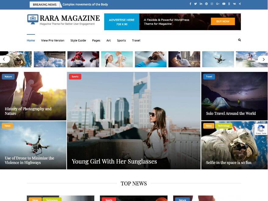 Rara Magazine Free WordPress Theme
