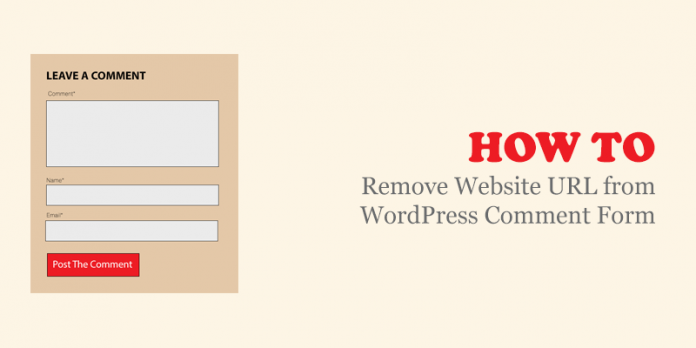 Remove Website URL from WordPress Comment Form