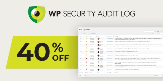 WP Security Audit Log - Black Friday Cyber Monday Deal
