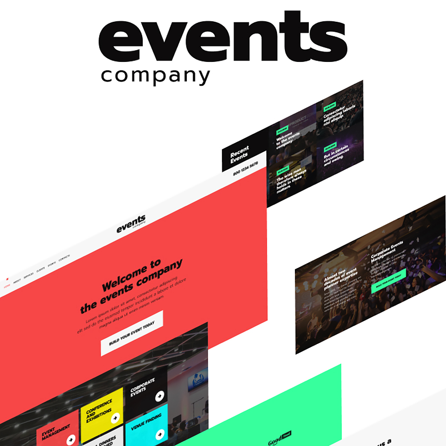 Events company - Innovative Template For Event Management Website WordPress Theme