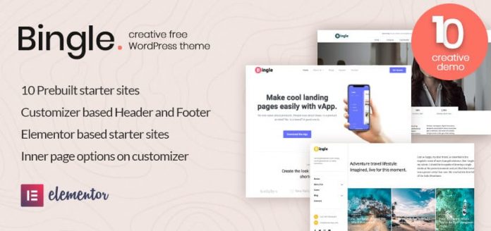 Bingle - Free Elementor WordPress Theme