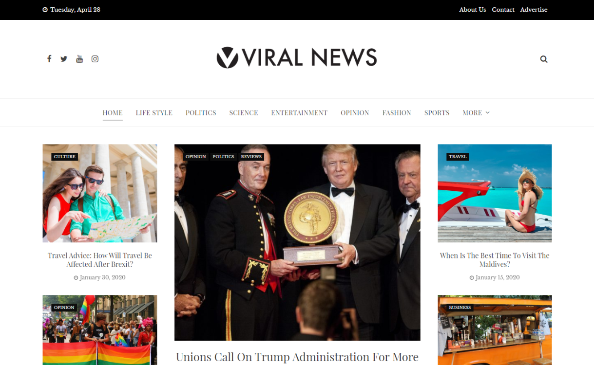 Viral News - Free WordPress Magazine Theme