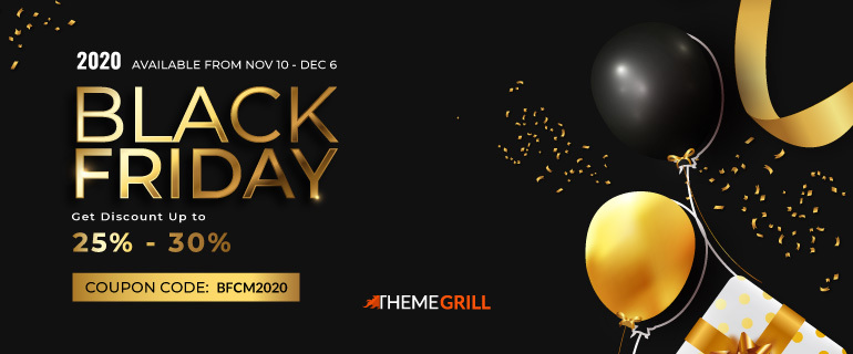 ThemeGrill - Black Friday & Cyber Monday 2020 Deals on WordPress