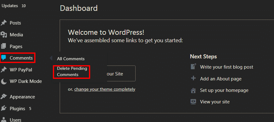 How to Delete All your Pending Comments in WordPress?