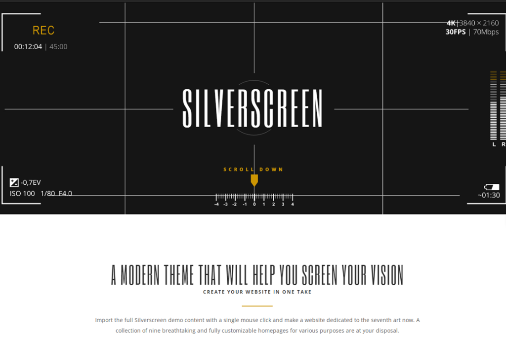 Silverscreen-Best theater and cinema WordPress theme